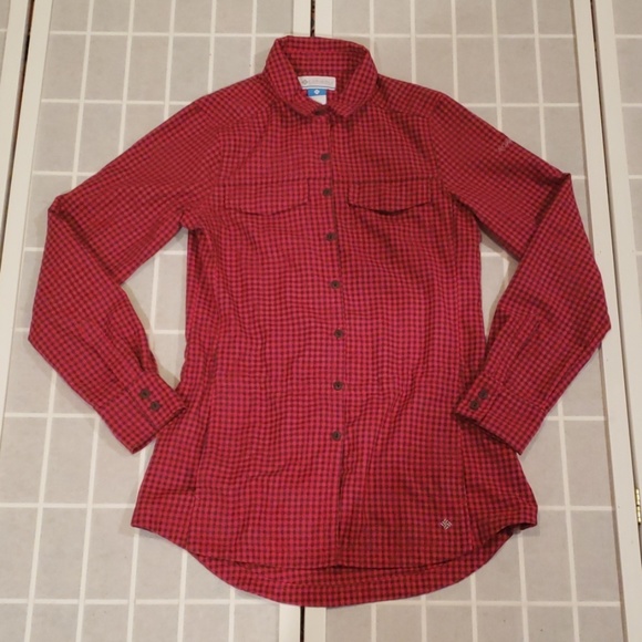Columbia Flannel Button Down Dress M - Picture 1 of 7
